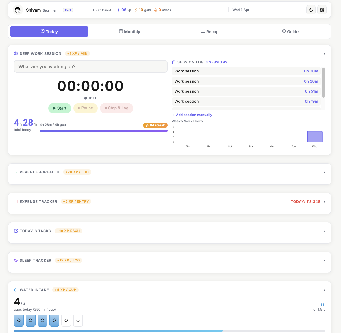 Life OS Dashboard